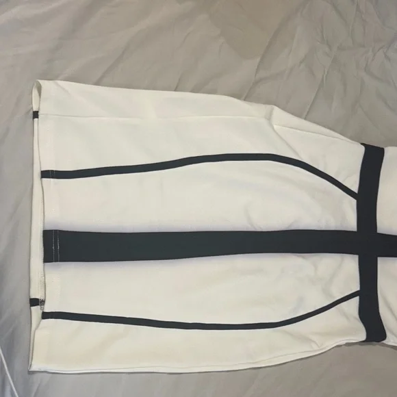 SHEIN White Mini Dress with Black Accents - Picture 3 of 4